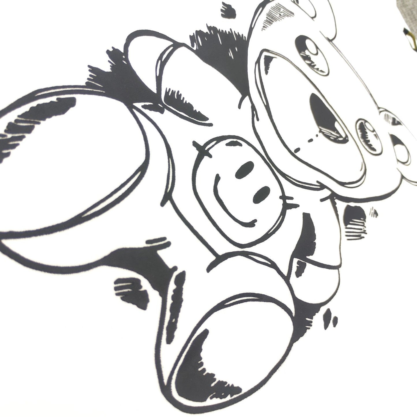 Drew House Sweatshirts Unisex Cartoon Bear Pattern Crew Neck Sweatshirts