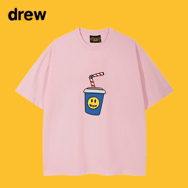 Drew T-shirts Short Sleeve Cola Loose Men
