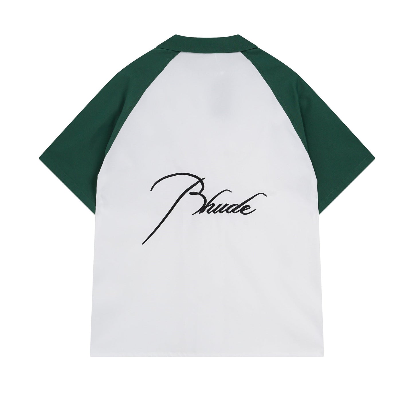 Rhude T-shirt Pocket Letter Embroidery Color Matching Short Sleeve Shirt