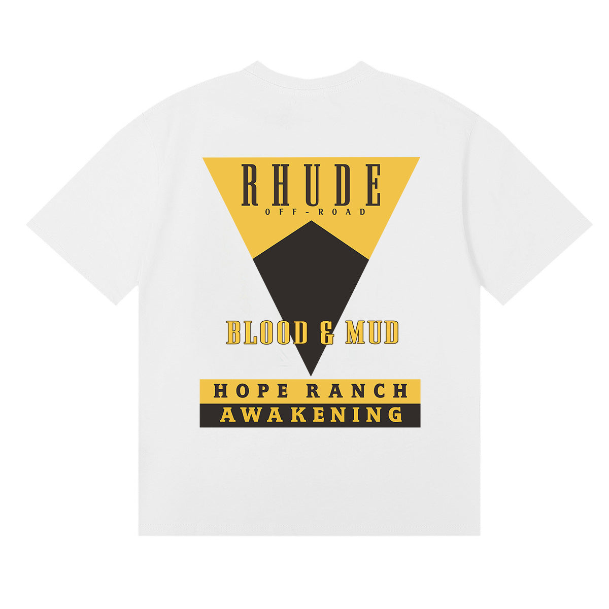 Rhude T-shirt Micro Label Letter Skull Print Short Sleeve T-shirt
