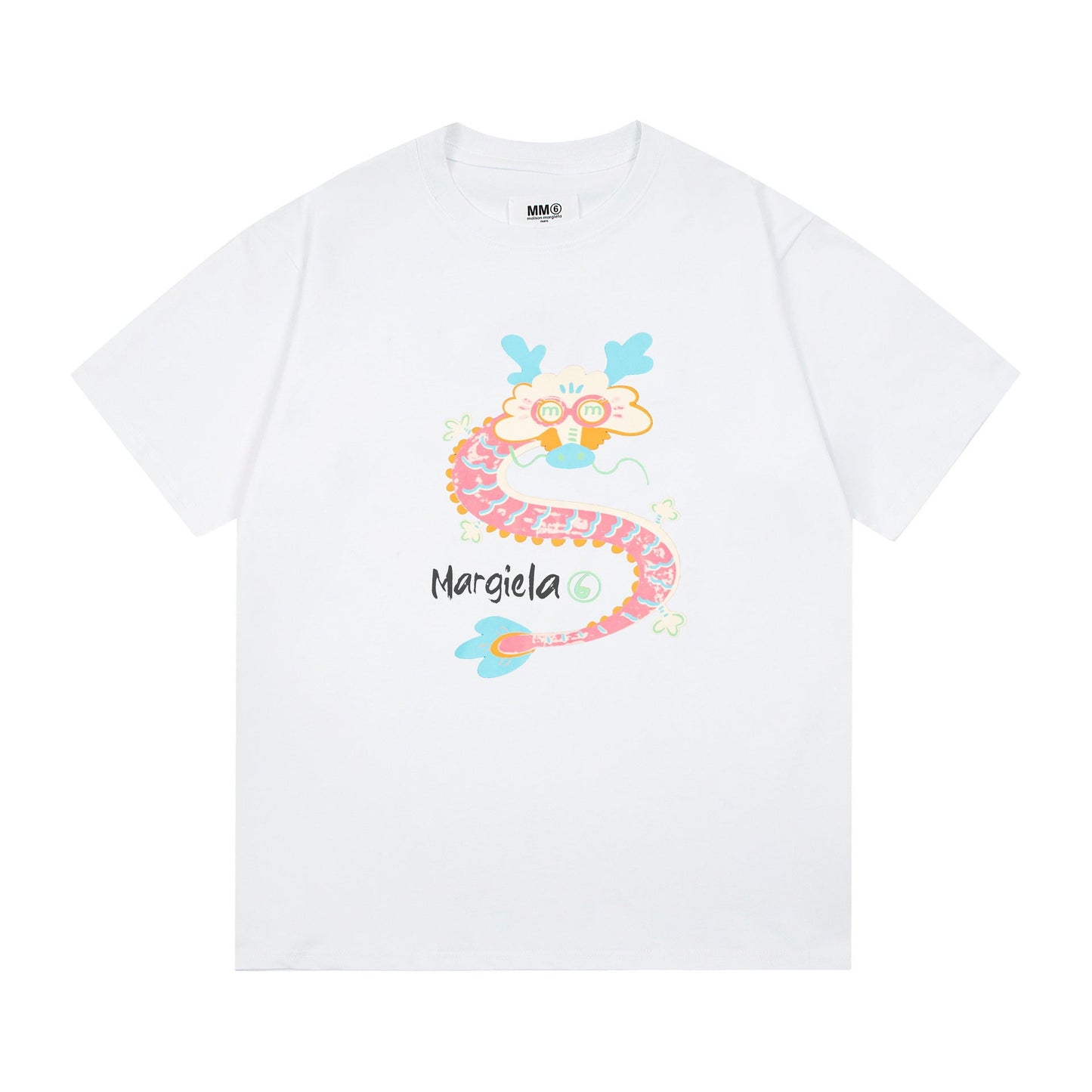 Maison Margiela T-shirt Dragon Print Crew Neck Loose Short Sleeve T-shirt