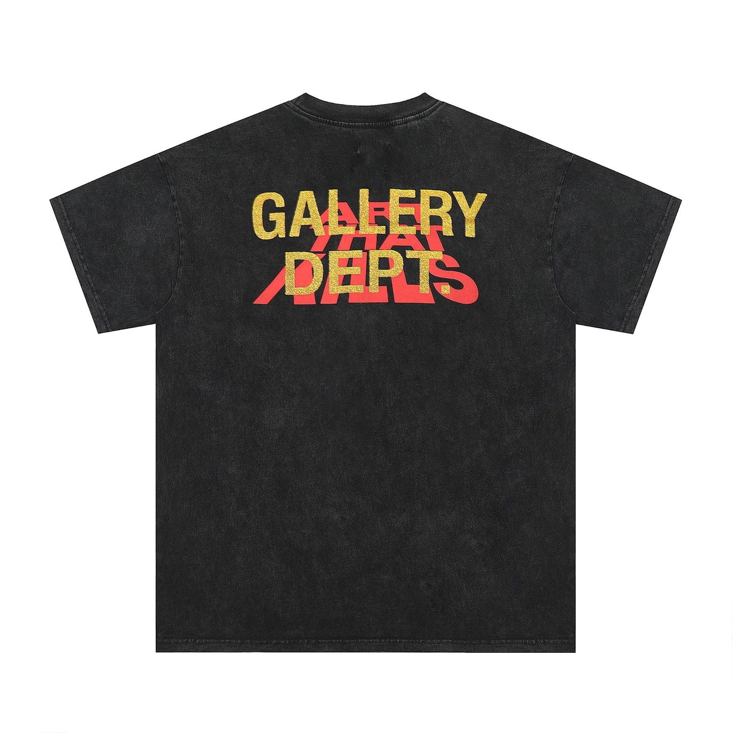 Gallery Dept T Shirts TV Printing Washed Distressed Short Sleeve plus Size
