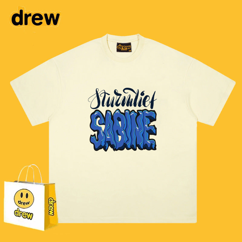 Drew T-shirts Smiley Letter Printed T-shirt
