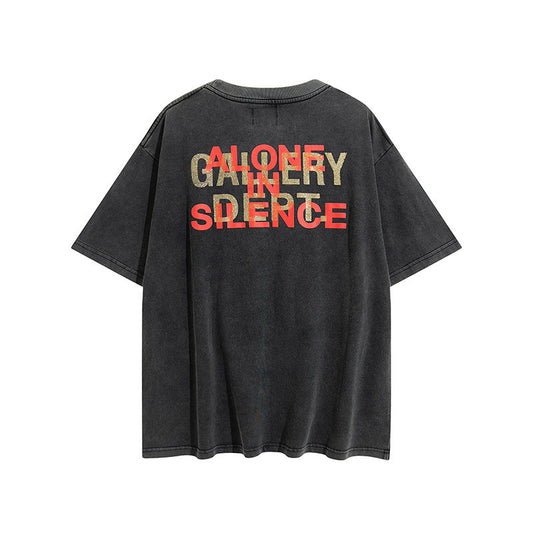 Gallery Dept T Shirts Gallery Dept Printed round Neck Retro Short Sleeve T-shirt Loose Short Sleeve