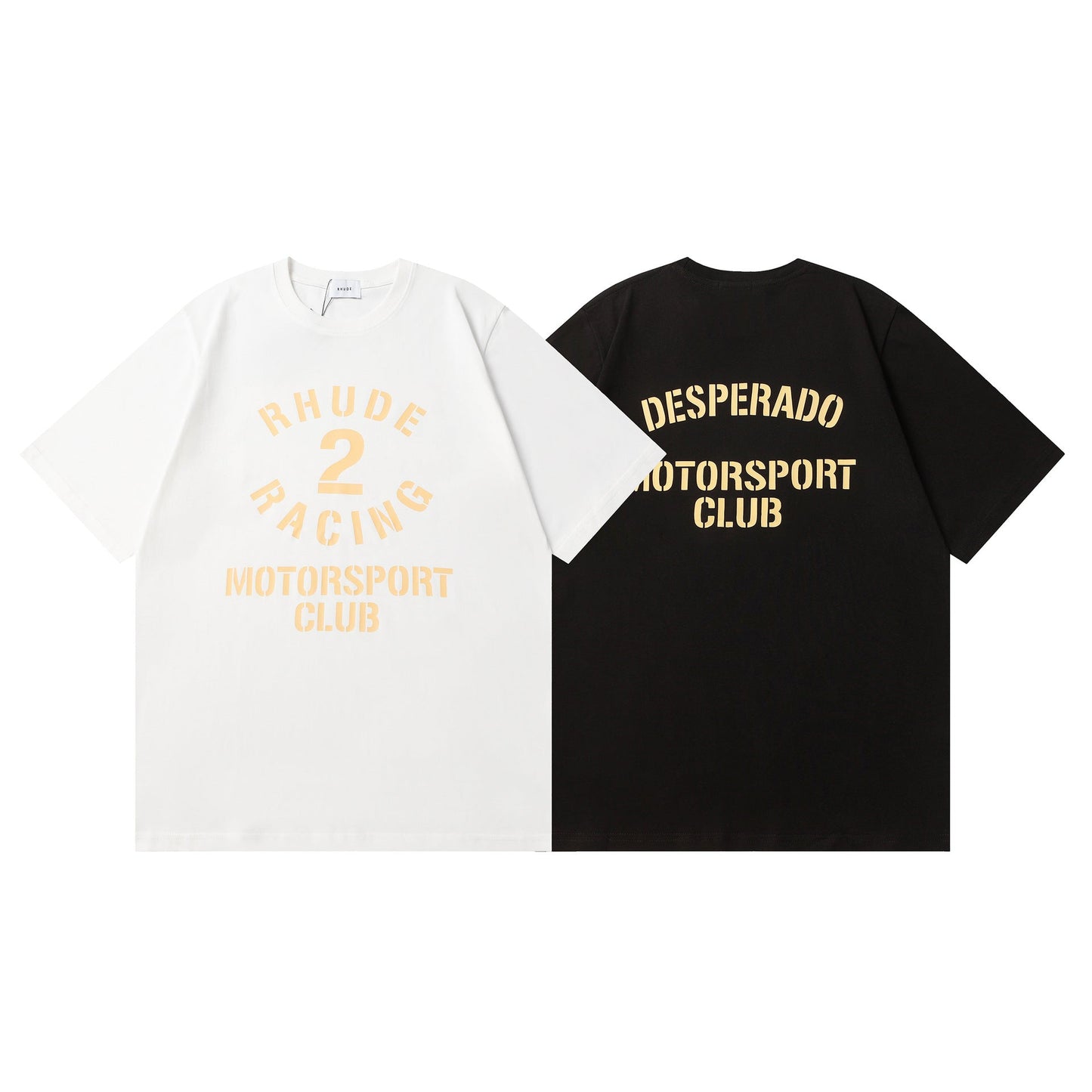 Rhude T-shirt Racing Club Alphabet Slogan Printed Short Sleeve T-shirt