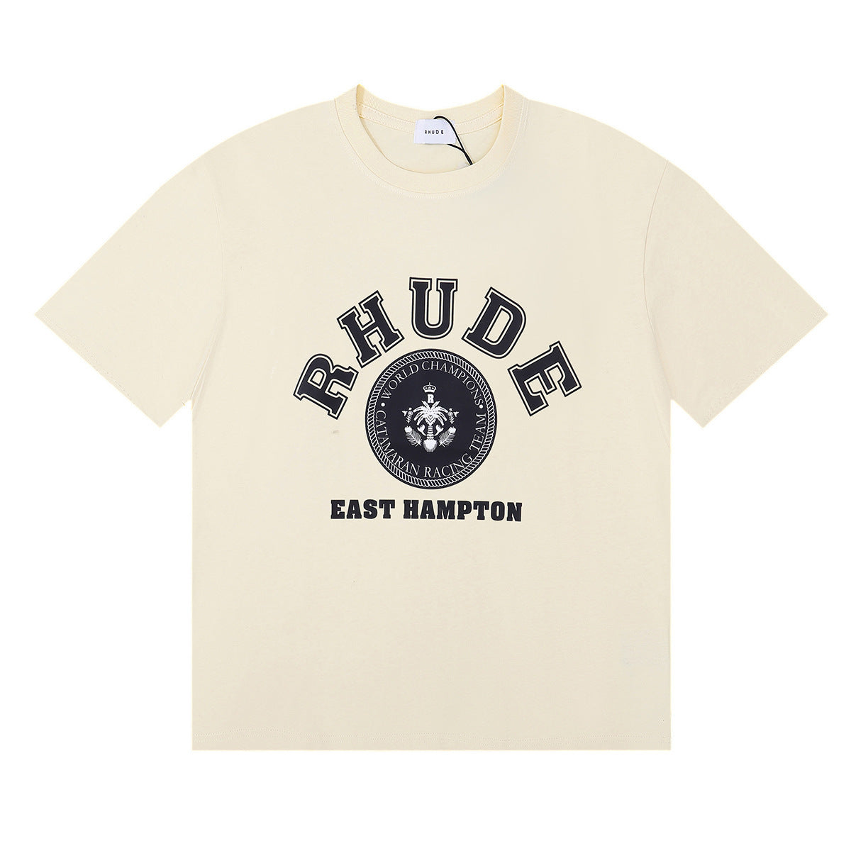 Rhude T-shirt Micro Label Letter Pattern Printed Short Sleeve T-shirt