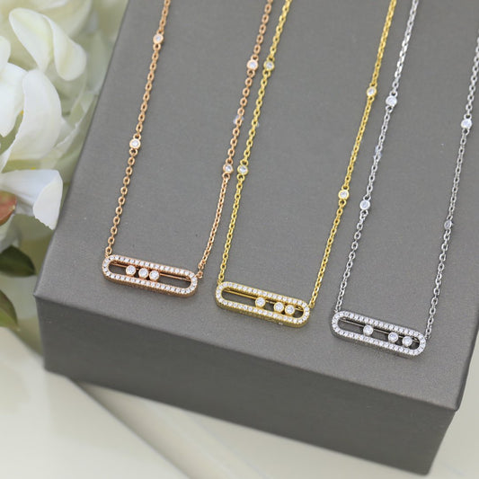 Messika Move Cubic Zirconia Paved Necklace