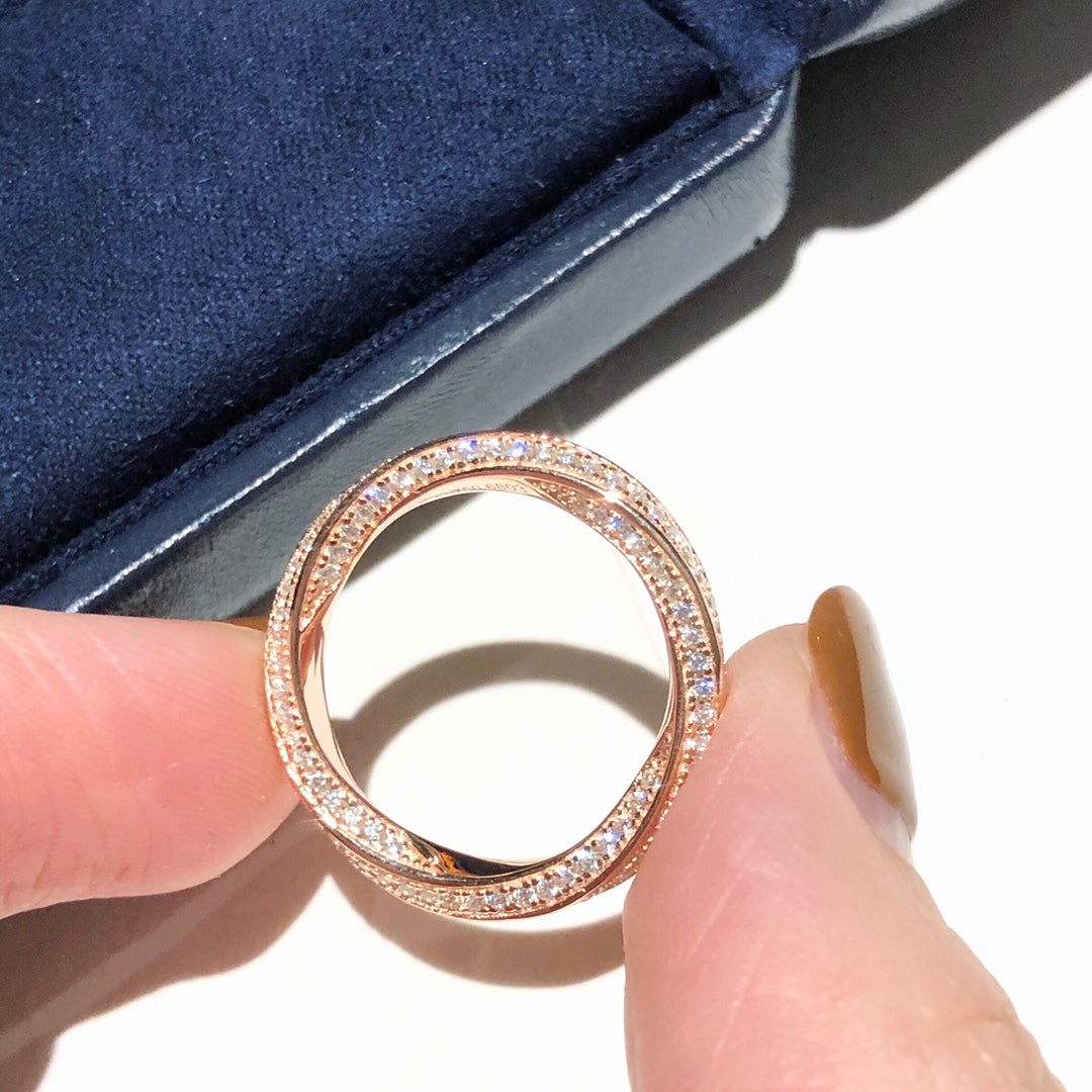 Graff Spiral Paved Cubic Zirconia Band Ring