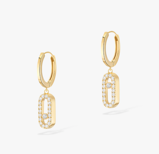Messika Move Uno Hoop Cubic Zirconia Earrings