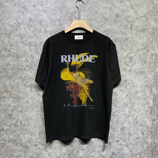 Rhude T-shirts Printed Trendy Pure Cotton