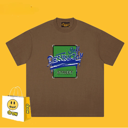 Drew T-shirts Short Sleeve T-shirt Smiley Face Short Sleeve