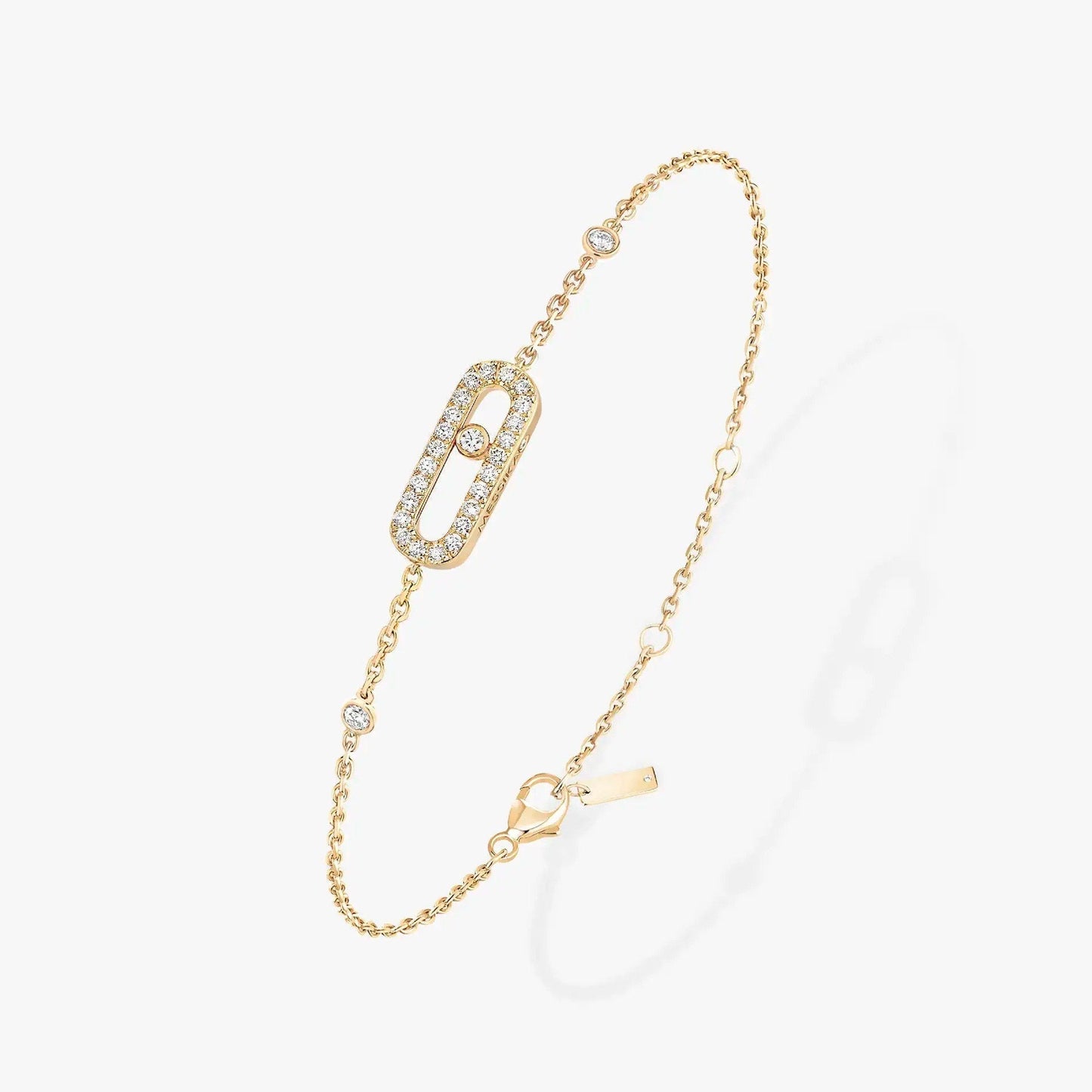 Messika Baby Move Paved Pink Gold Cubic Zirconia Bracelet