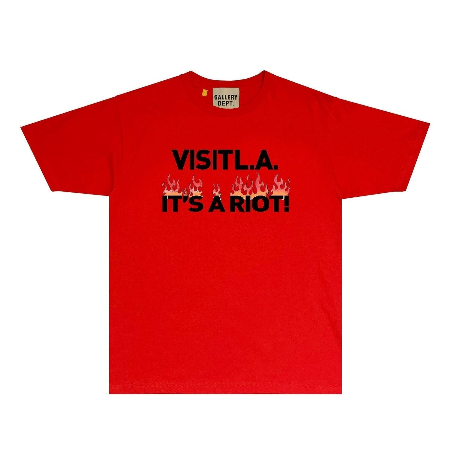 Gallery Dept T Shirt Retro Printed Loose Short-Sleeved Shirt