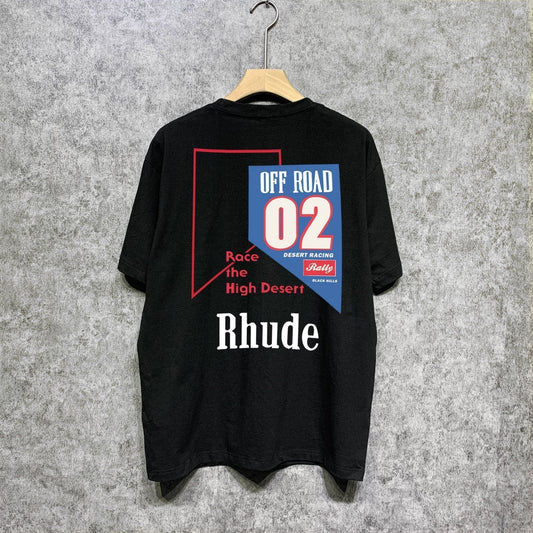 Rhude T-shirts Printed Trendy Pure Cotton