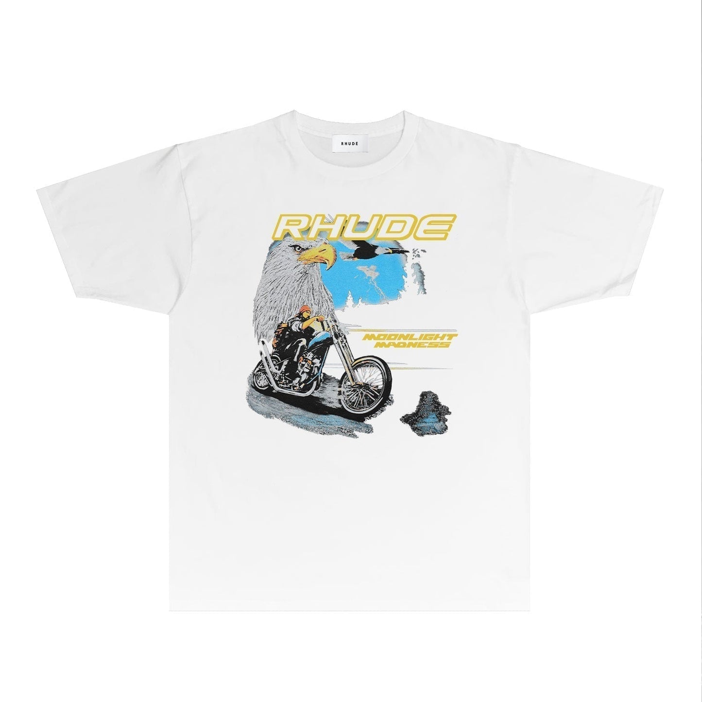 Rhude T-shirts Printed Trendy Pure Cotton