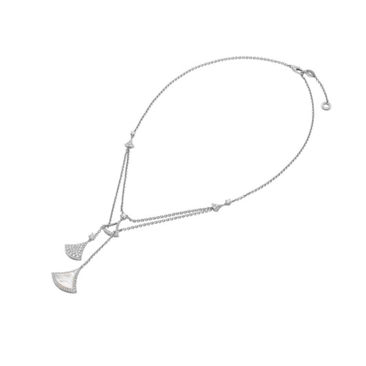 Bvlgari Dream Necklace 3 Motif White MOP Cubic Zirconia