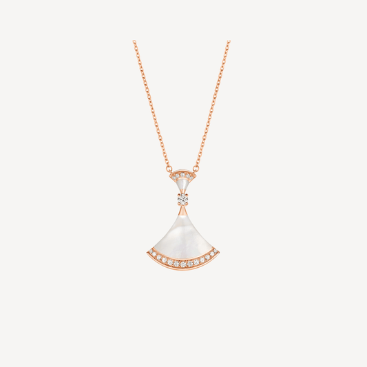 Bvlgari Dream Necklace MOP Pink Gold Cubic Zirconia
