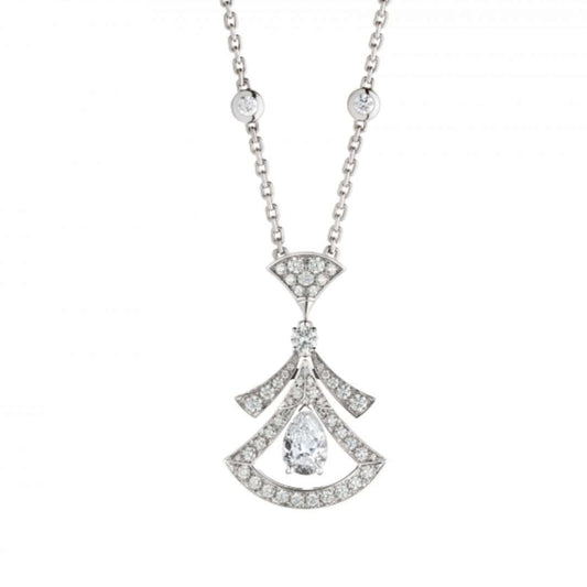 Bvlgari Dream Necklace White Cubic Zirconia Silver