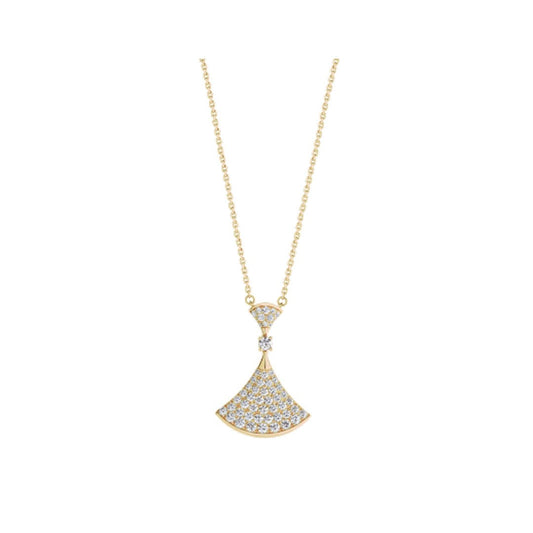 Bvlgari Dream Necklace Gold Full Cubic Zirconia