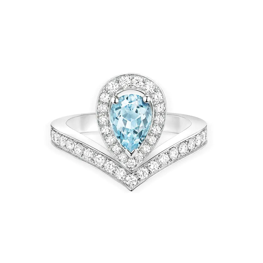 Chaumet Josephine Ring Turquoise Silver Cubic Zirconia