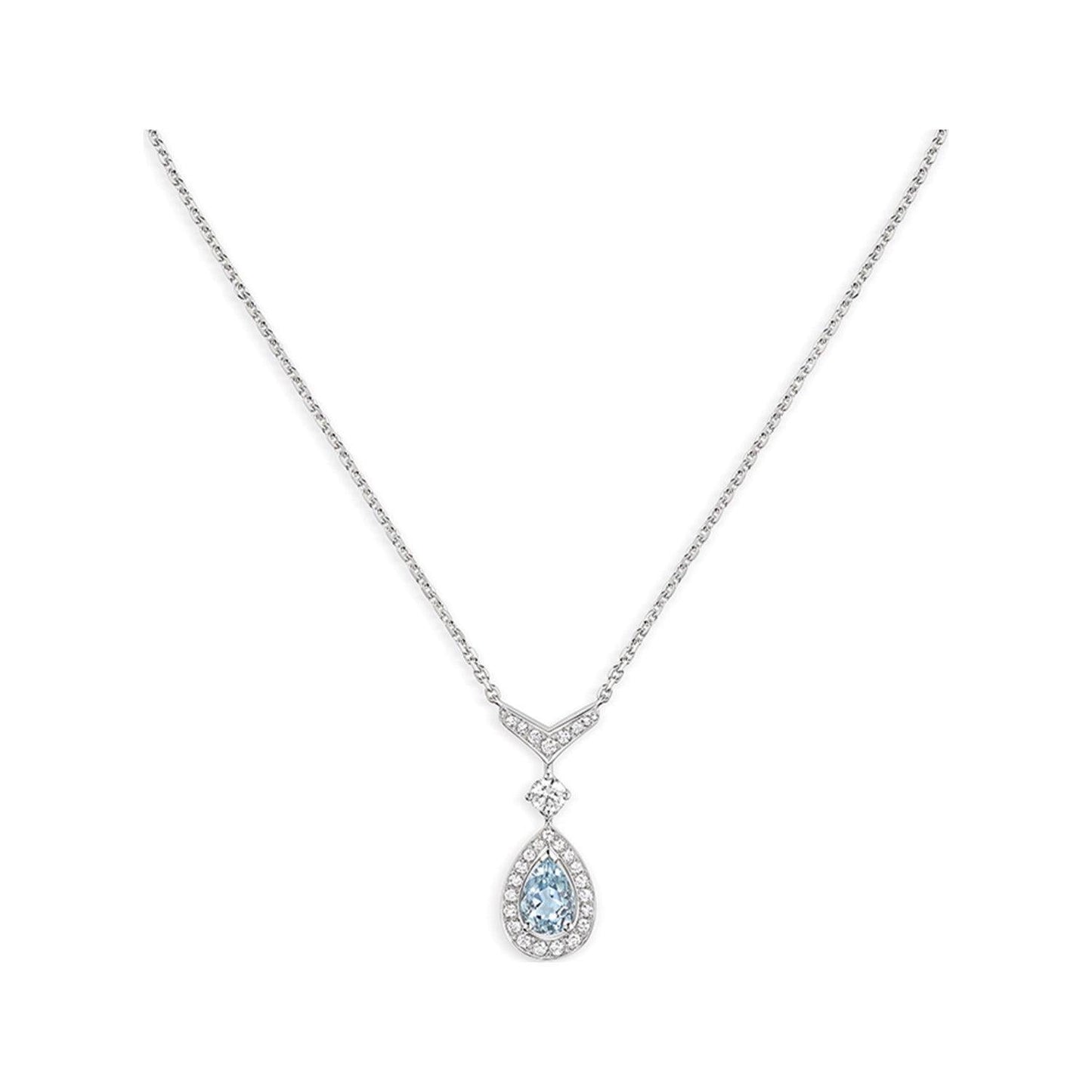 Chaumet Josephine Turquoise Light Silver Cubic Zirconia Necklace