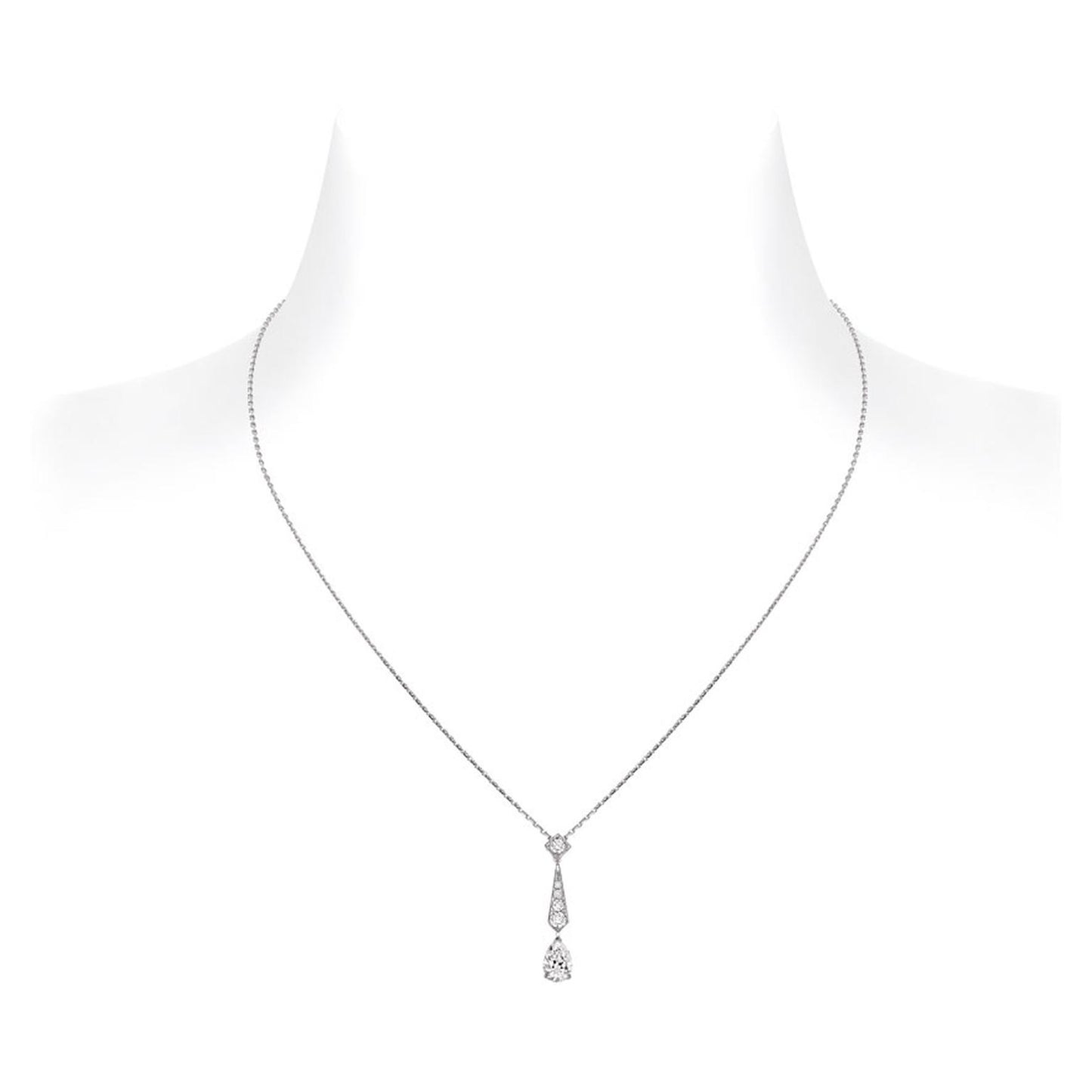 Chaumet Josephine Silver Cubic Zirconia Necklace - Style 1