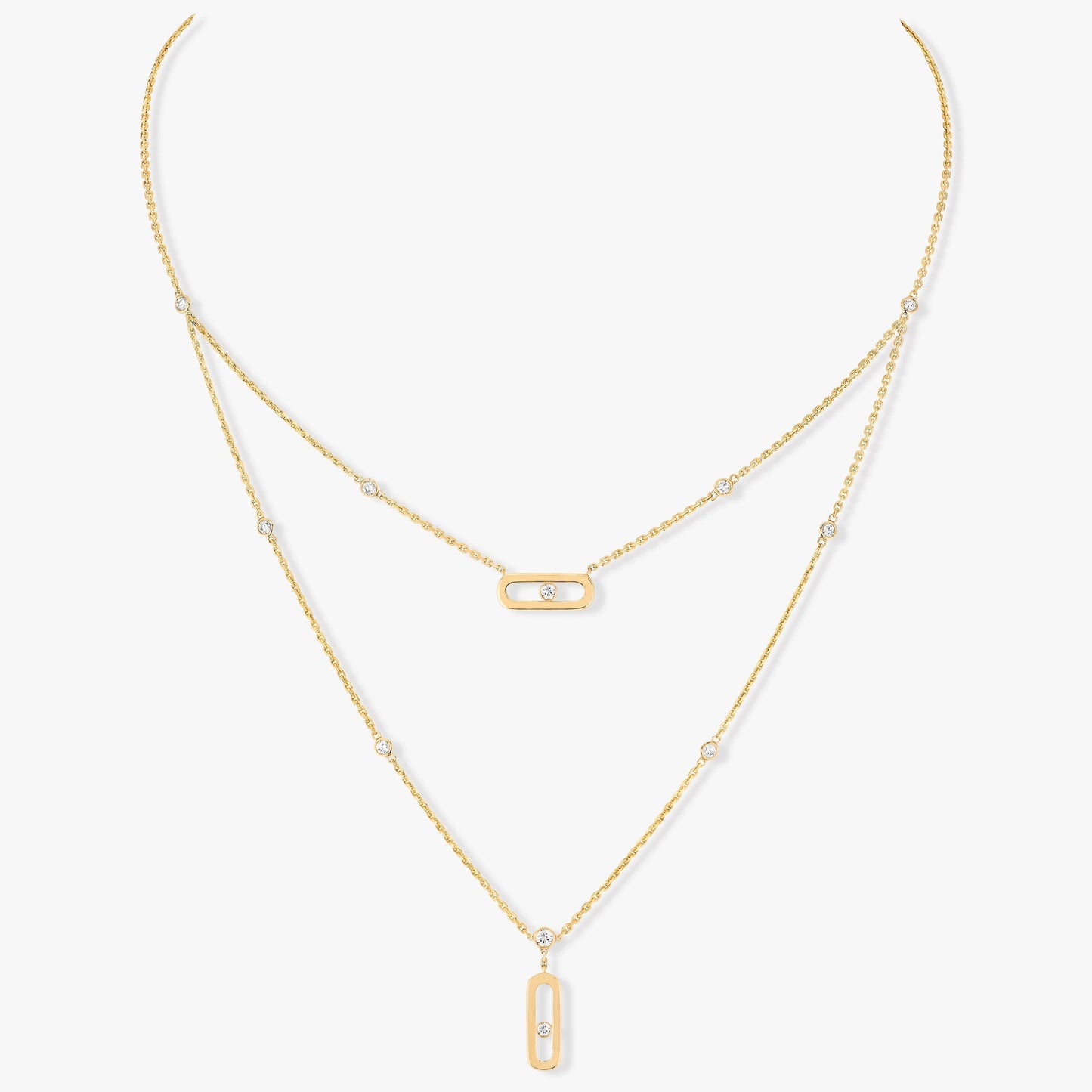 Messika Move Uno 2 Row Cubic Zirconia Necklace