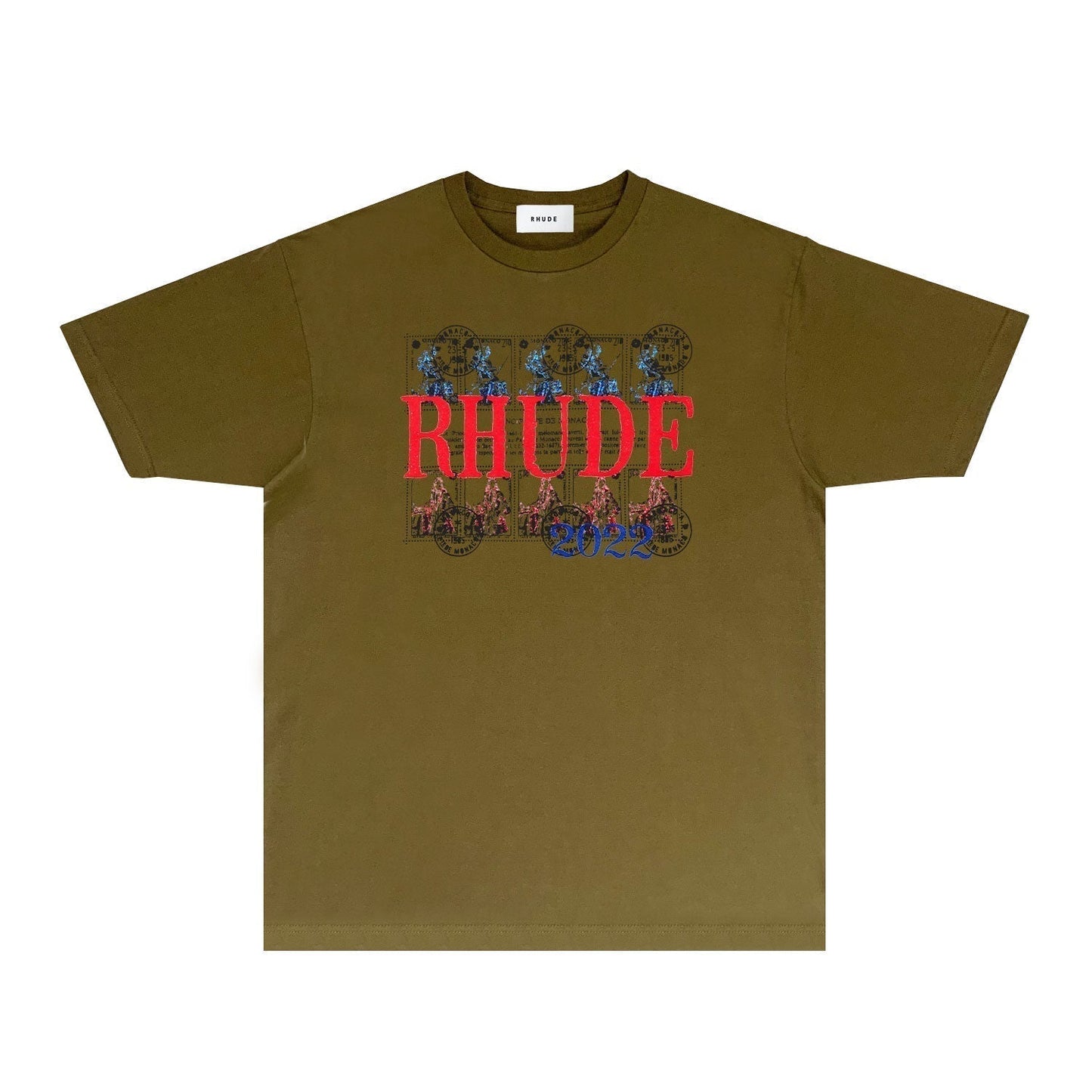 Rhude T-shirts Printed Trendy Pure Cotton