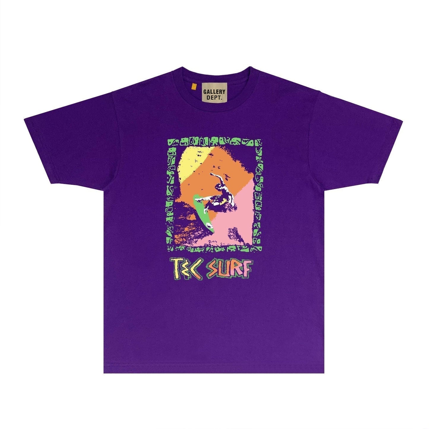 Gallery Dept T Shirt Retro Printed Loose Short-Sleeved Shirt