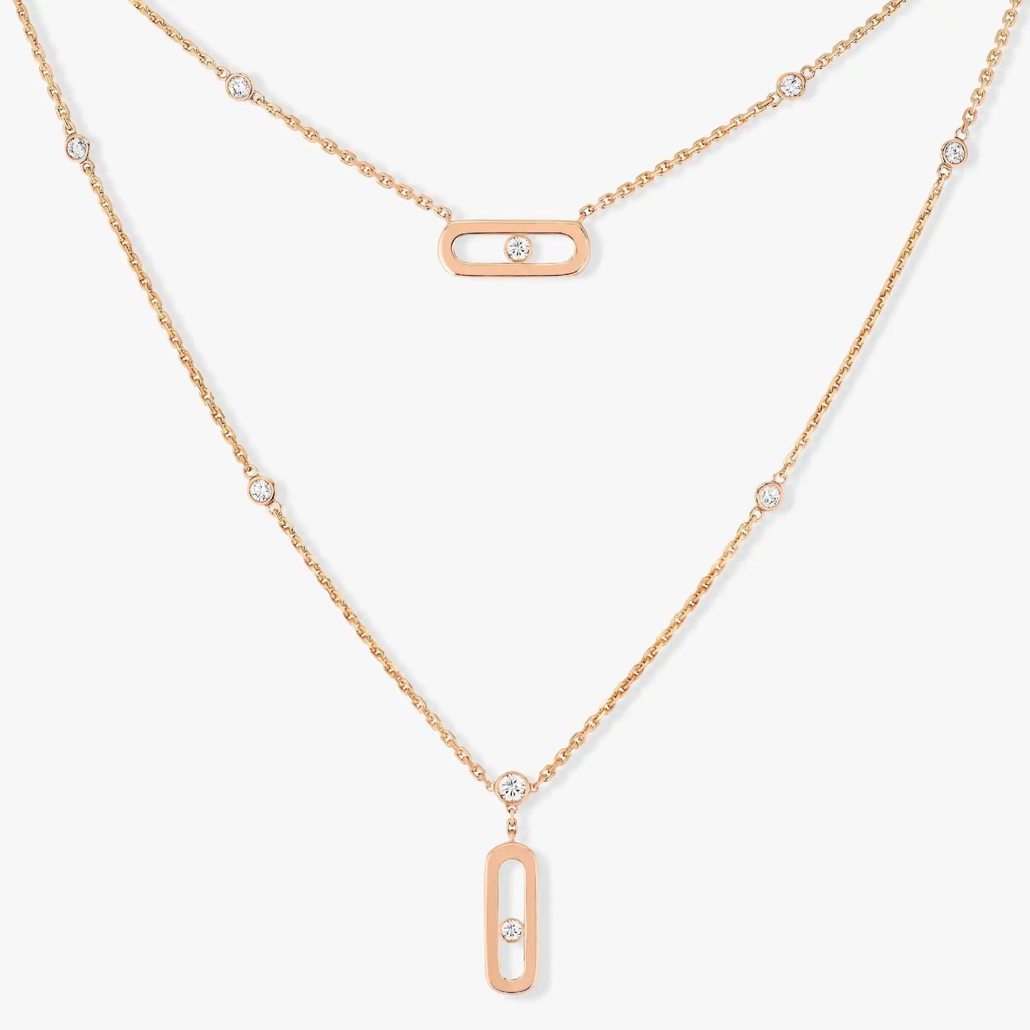 Messika Move Uno 2 Rangs Paved Necklace