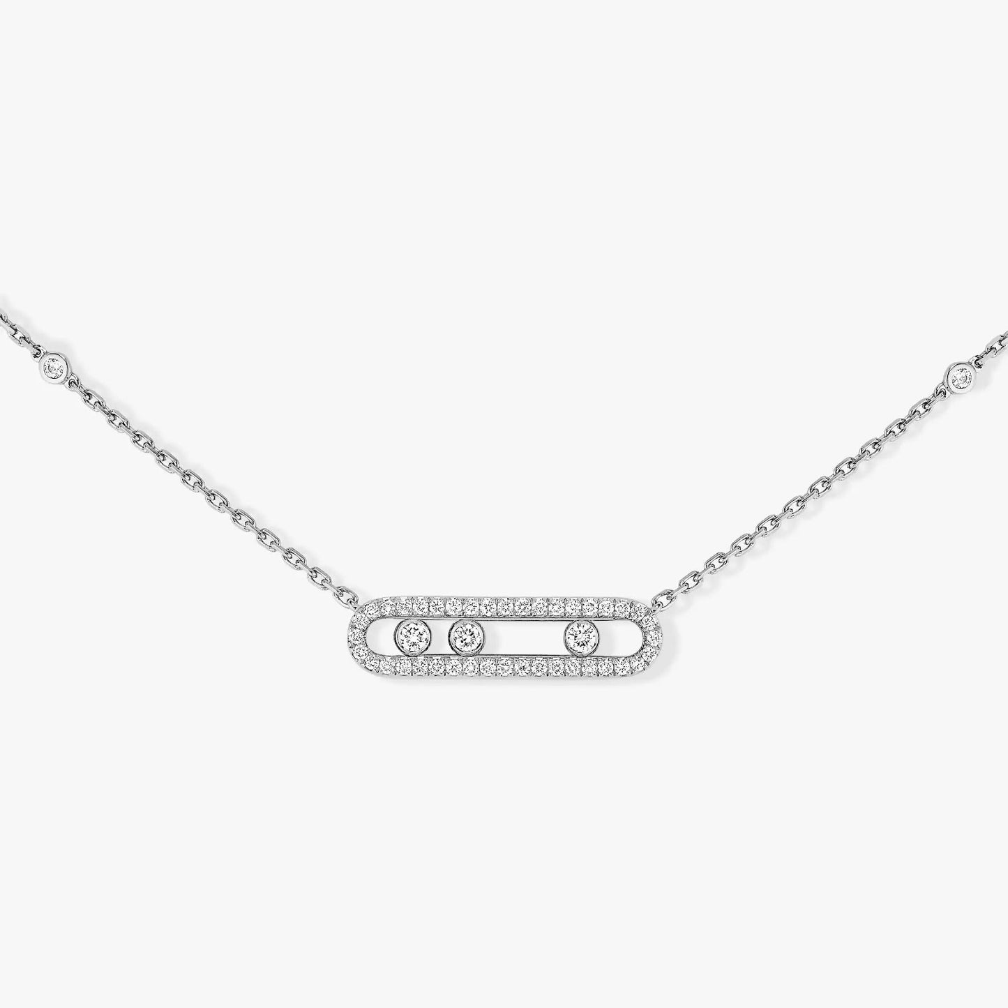 Messika Move Cubic Zirconia Paved Necklace