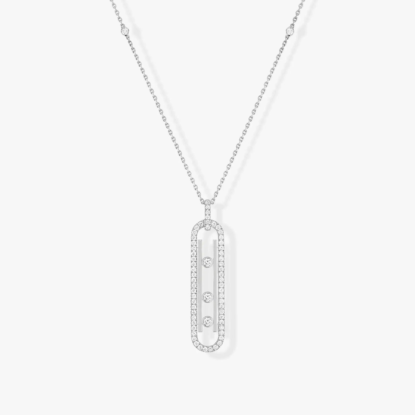 Messika Move 10th PM Silver Cubic Zirconia Necklace