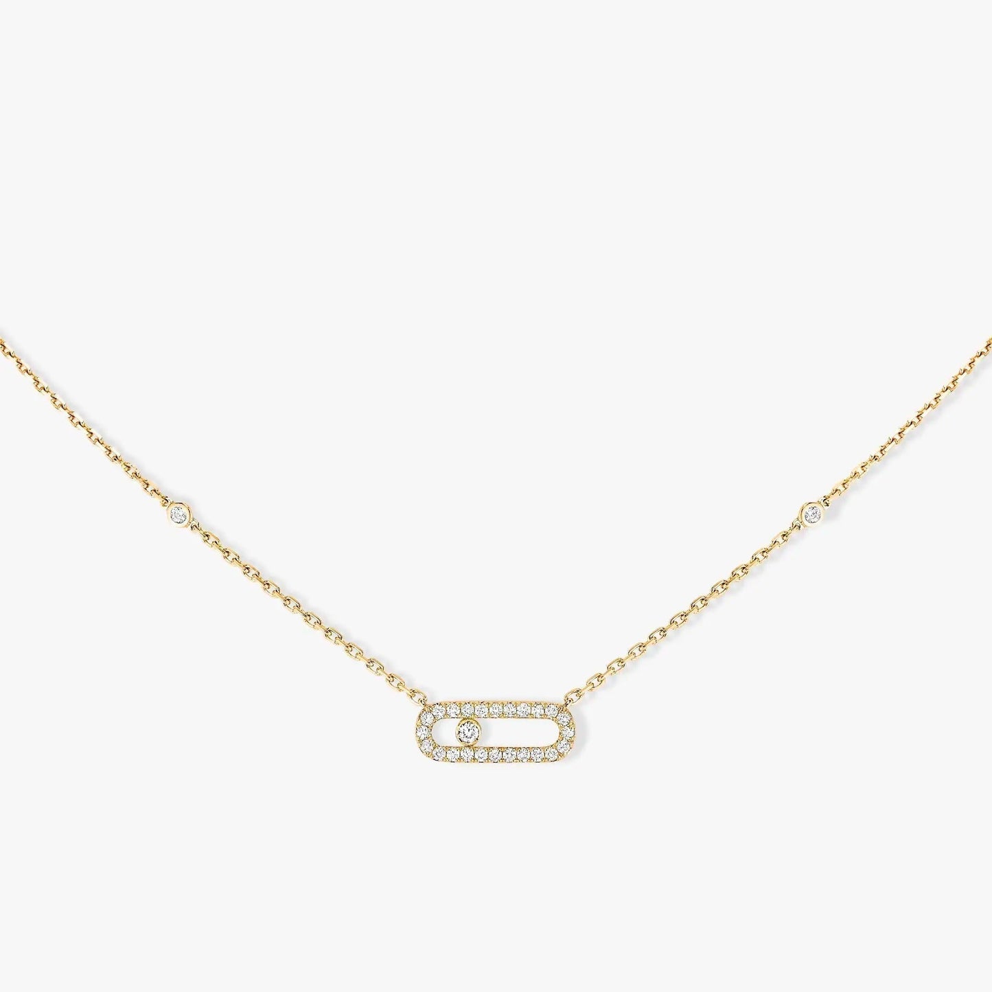Messika Move Uno Paved Silver Cubic Zirconia Necklace