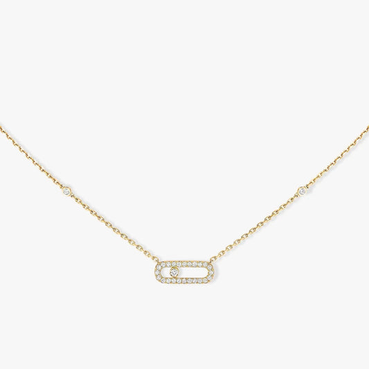 Messika Move Uno Paved Silver Cubic Zirconia Necklace