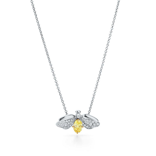 Tiffany Paper Flowers Yellow Cubic Zirconia Firefly Pendant