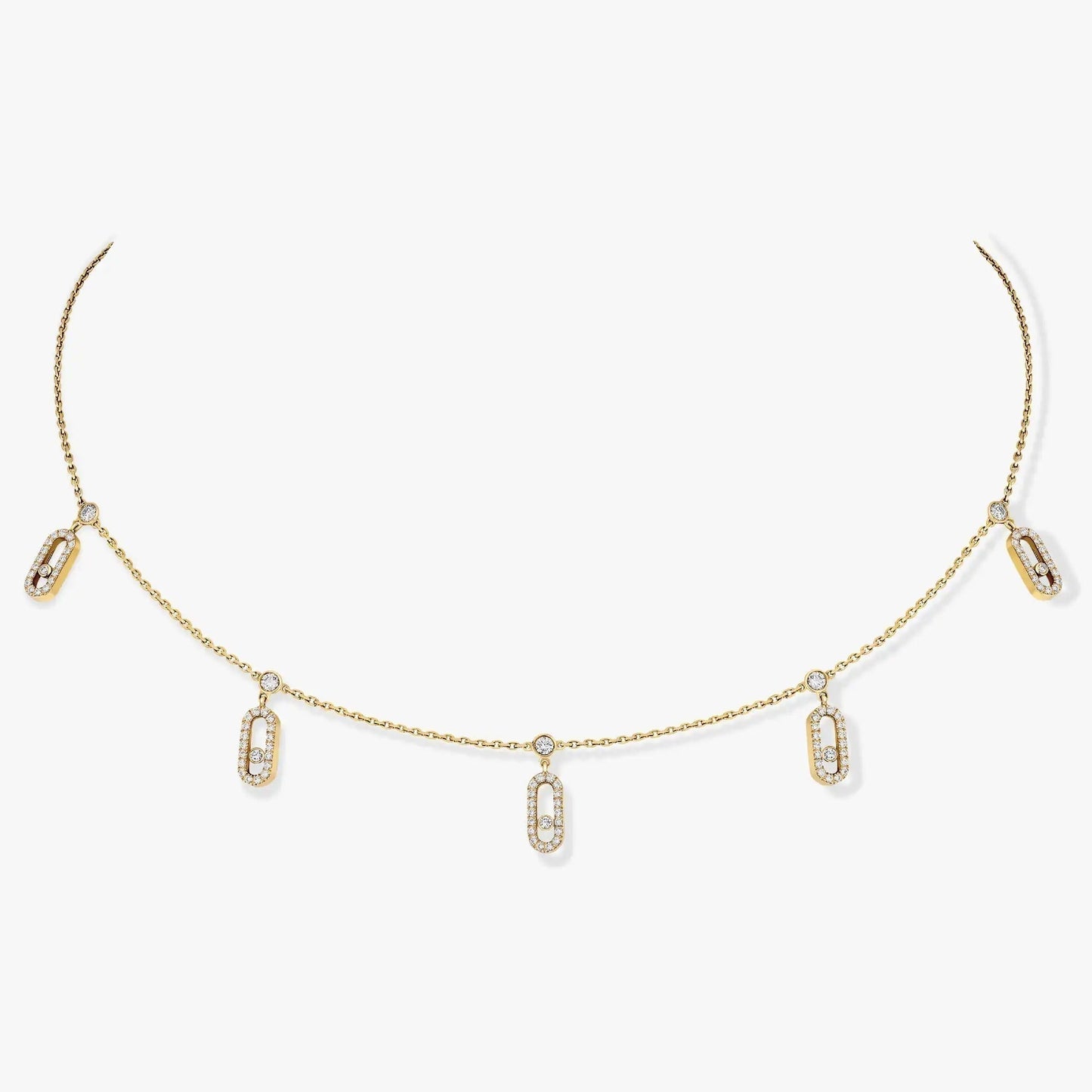 Messika Choker Move Uno Pampille Paved Gold Cubic Zirconia Necklace