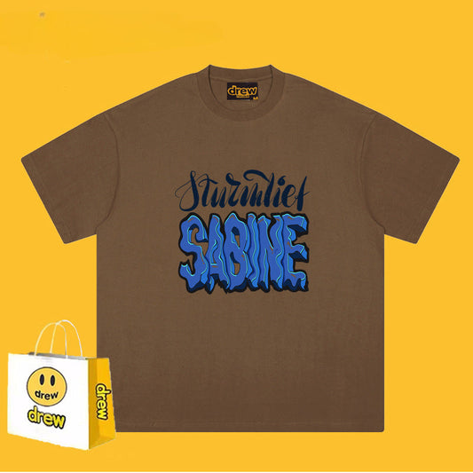Drew T-shirts Smiley Letter Printed T-shirt