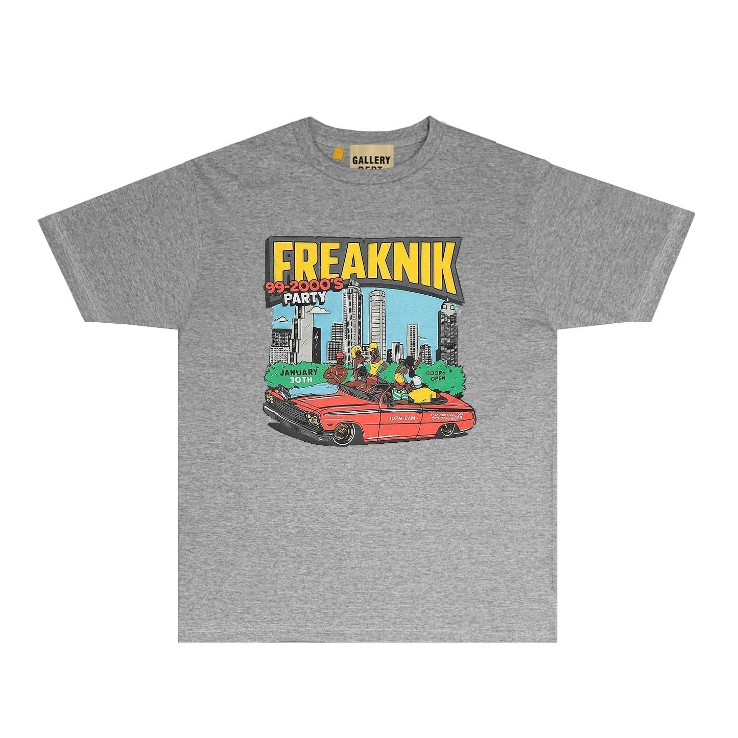 Gallery Dept T Shirt Retro Printed Loose Short-Sleeved Shirt