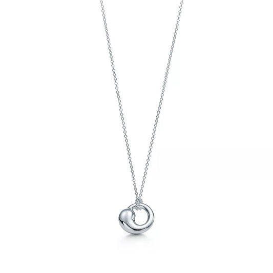 Tiffany Snail Pendant Silver Necklace