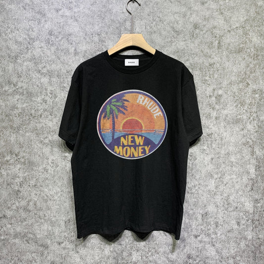Rhude T-shirts Printed Trendy Pure Cotton