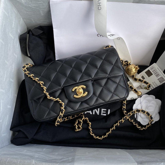 Chanel Pearl Crush Mini Flap Bag - Black