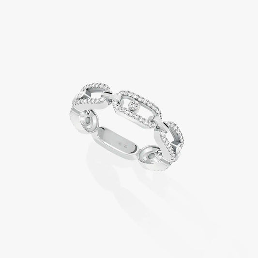Messika Move Uno Ring Paved Silver Cubic Zirconia