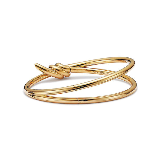 Tiffany Knot Double Row Gold Bracelet