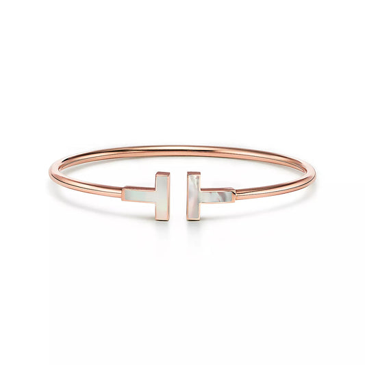Tiffany T Bracelet 1.8MM Turquoise Pink Gold